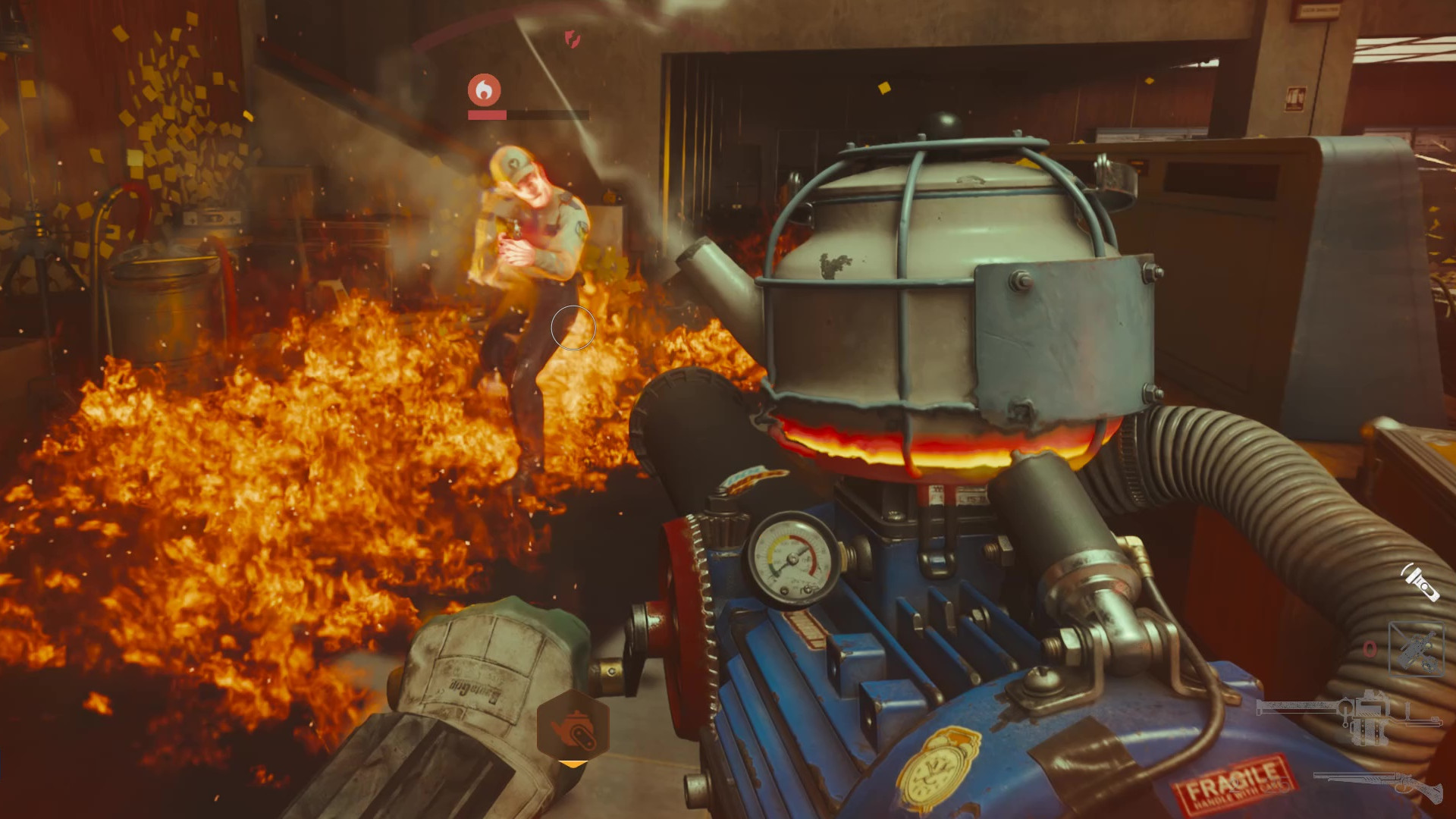 A Hiss is on fire thanks to a teapot power in FBC: Firebreak