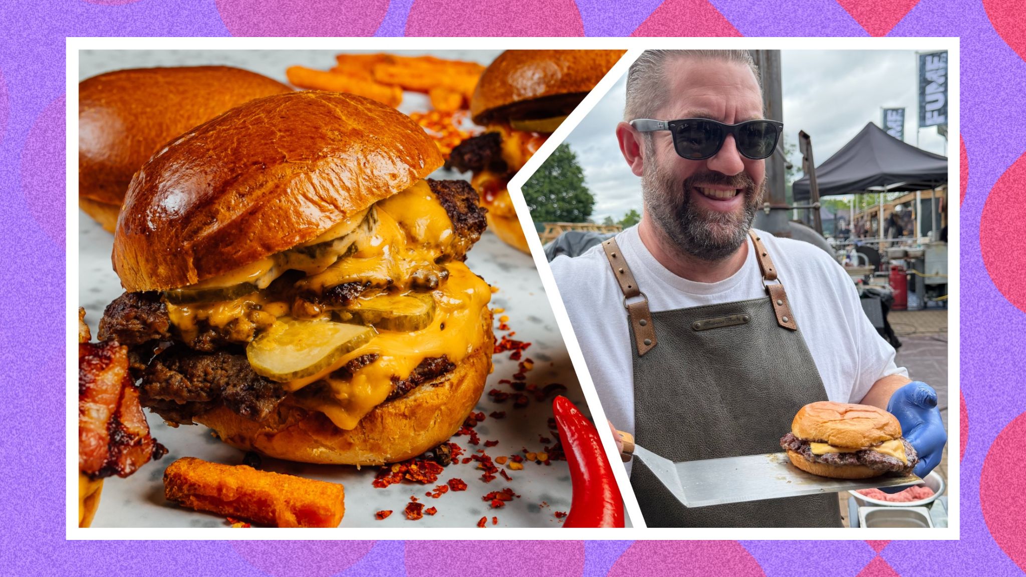 Smash burgers at FUME festival