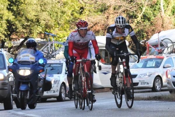 The break of the day climbs during stage three.
