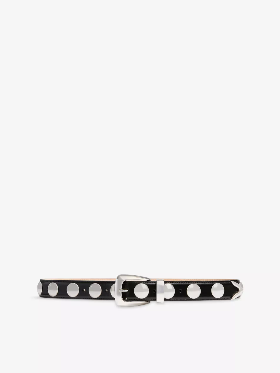 Benny Studded Leather Belt - 24