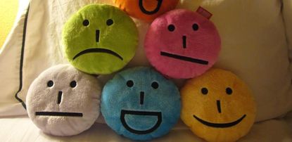 Emoticon pillows, emotions, facial expressions