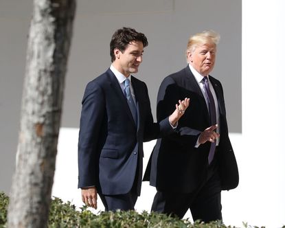 Justin Trudeau and President Trump. 