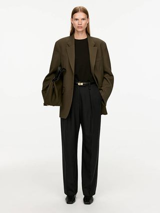 Arket, Wool Blend Twill Trousers