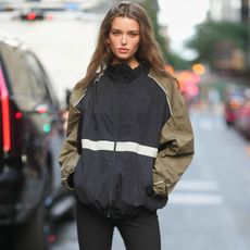 Woman in a sporty jacket