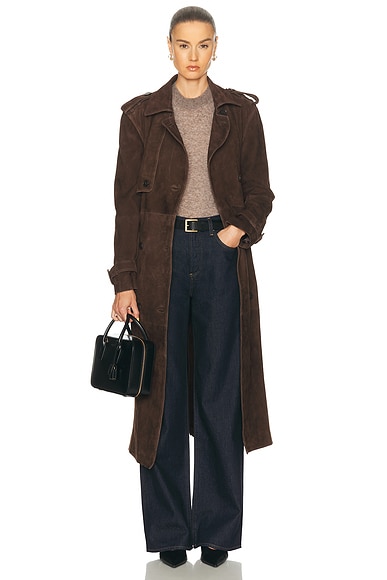 Benedict Suede Trench Coat