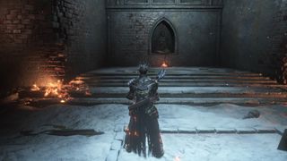 Again, spawn at the Sister Friede bonfire and just turn around.