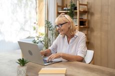 Woman taking out life insurance concept