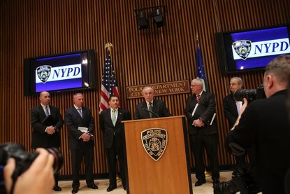 NYPD Commissioner Bratton holds presser. 