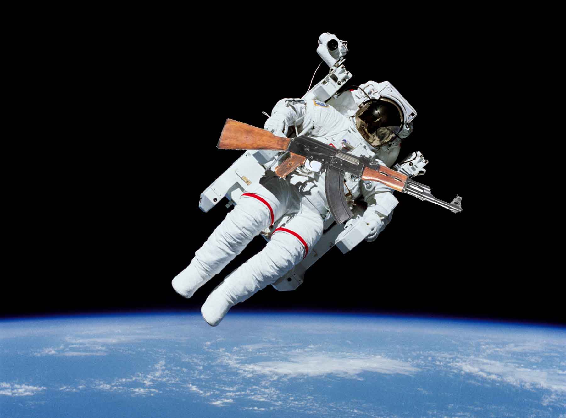 When you shoot a gun in space, things can get pretty weird.