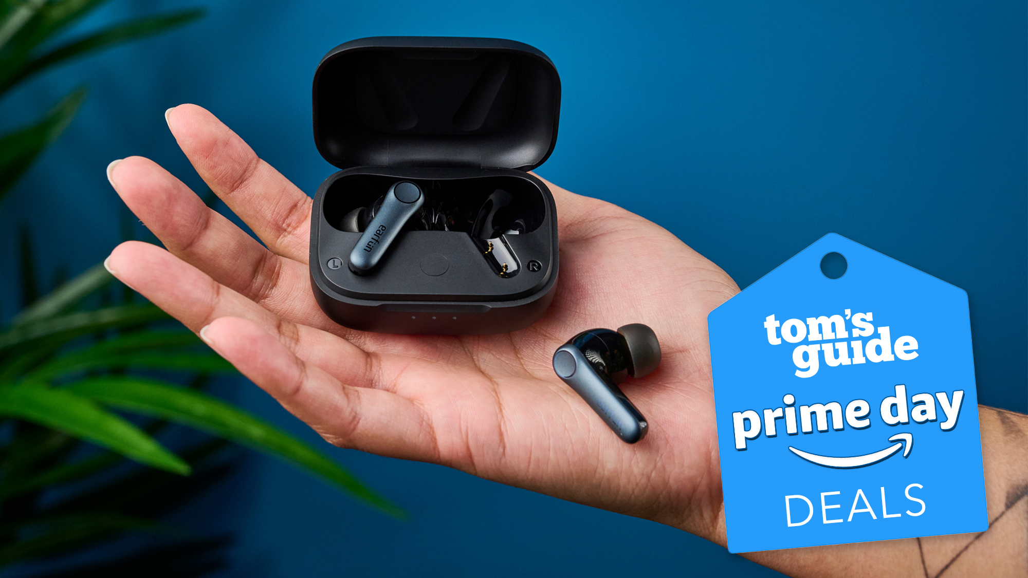 A pair of EarFun Air Pro 4 wireless earbuds