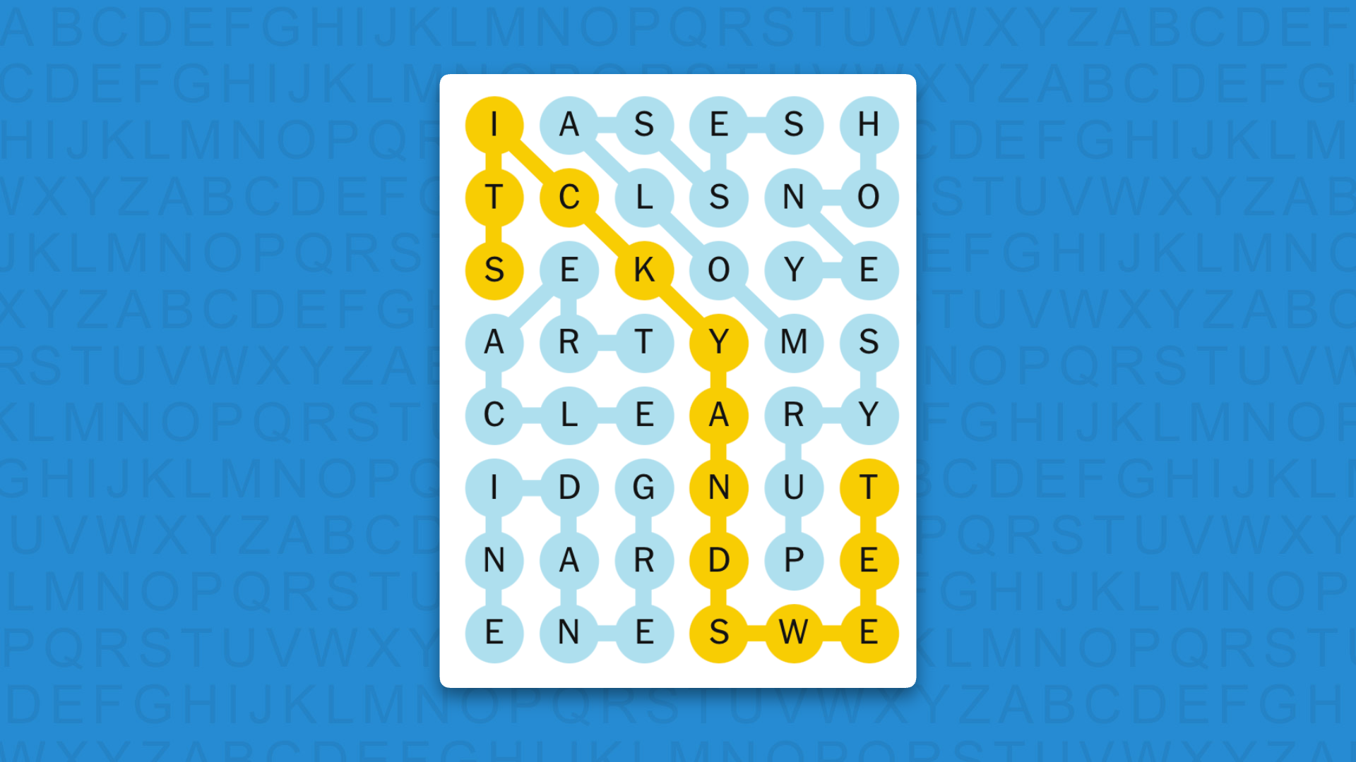 NYT Strands answers for game 951 on a blue background