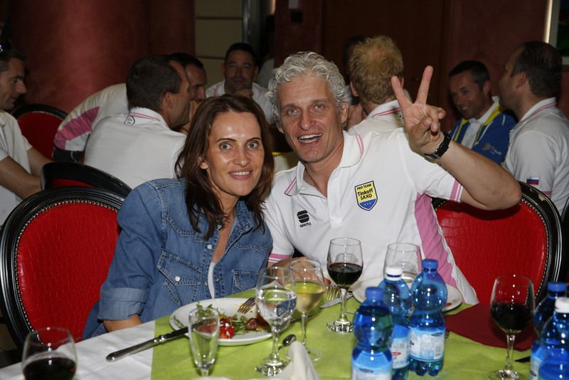 Oleg Tinkov's hair was back to normal after the podium celebrations