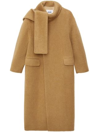 Scarf-Detailing Coat