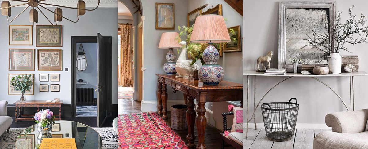 How To Style A Console Table 10 Ideas, How High To Hang A Mirror Over Hall Tables