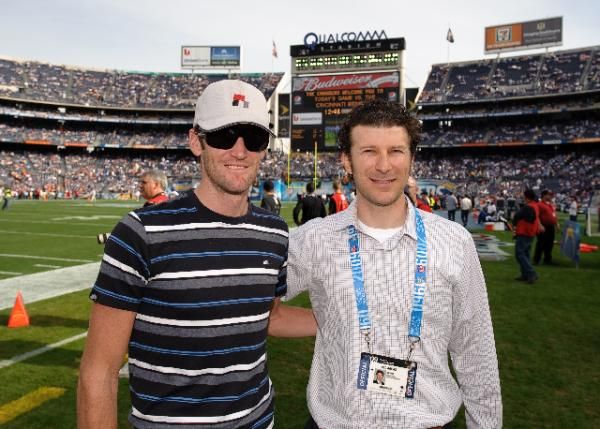 Rory and Joel at the San Diego Chargers game.