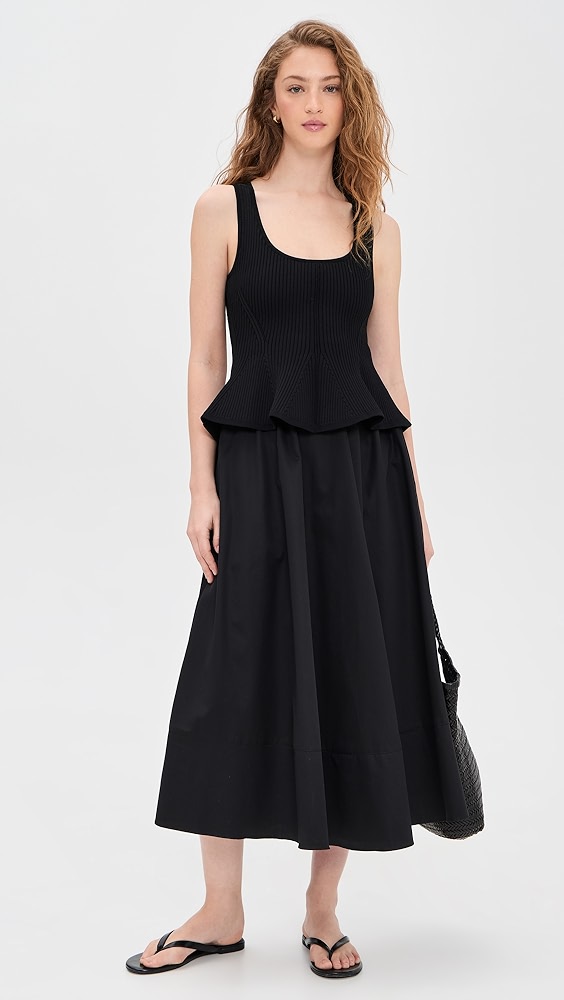 La Ligne Peplum Combo Dress