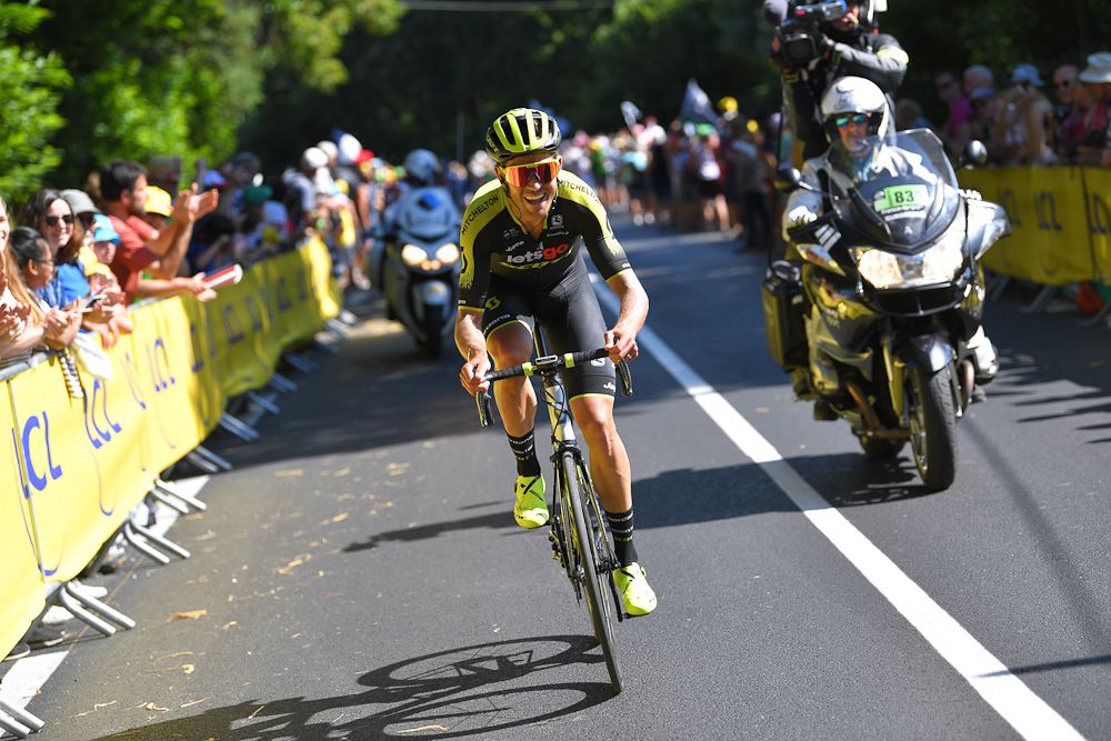 Jack Bauer attacks near the end of stage 6 at the Tour de France
