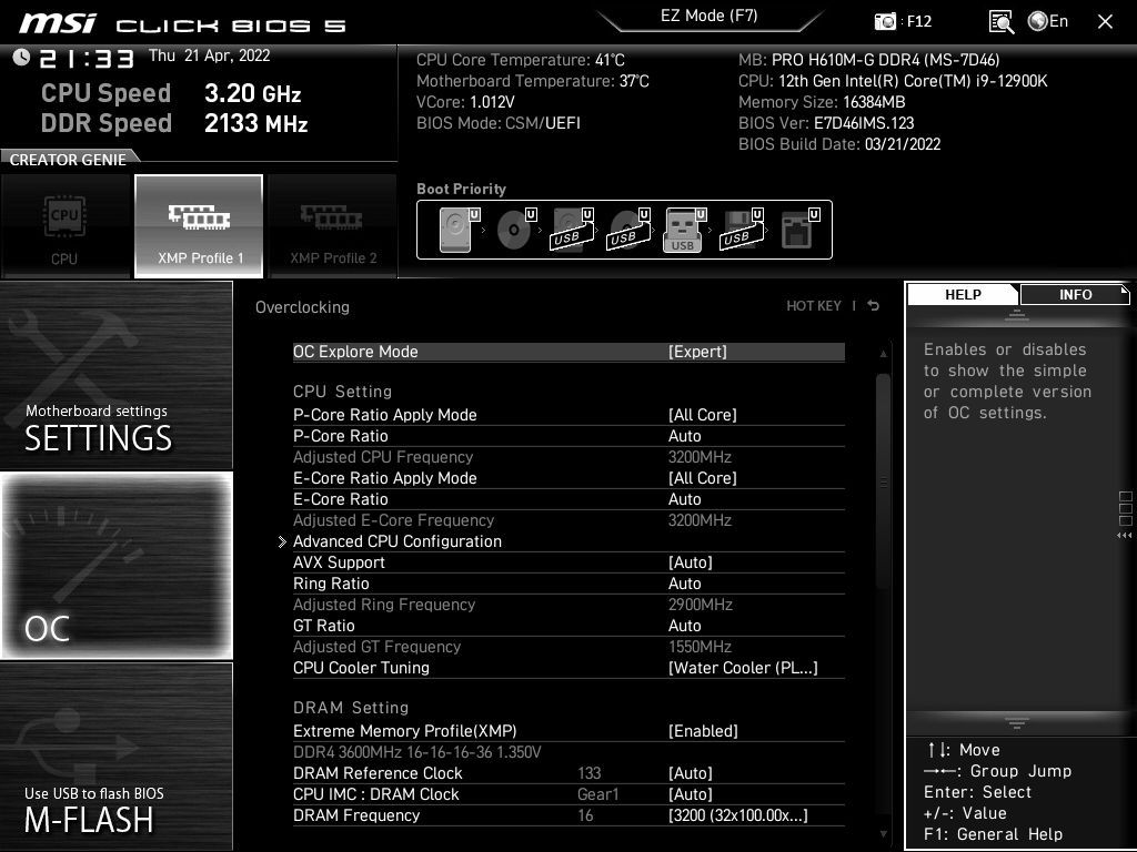 MSI Pro H610M-G DDR4