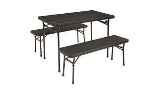 Outwell Pemberton Picnic Set in black with two long bench seats