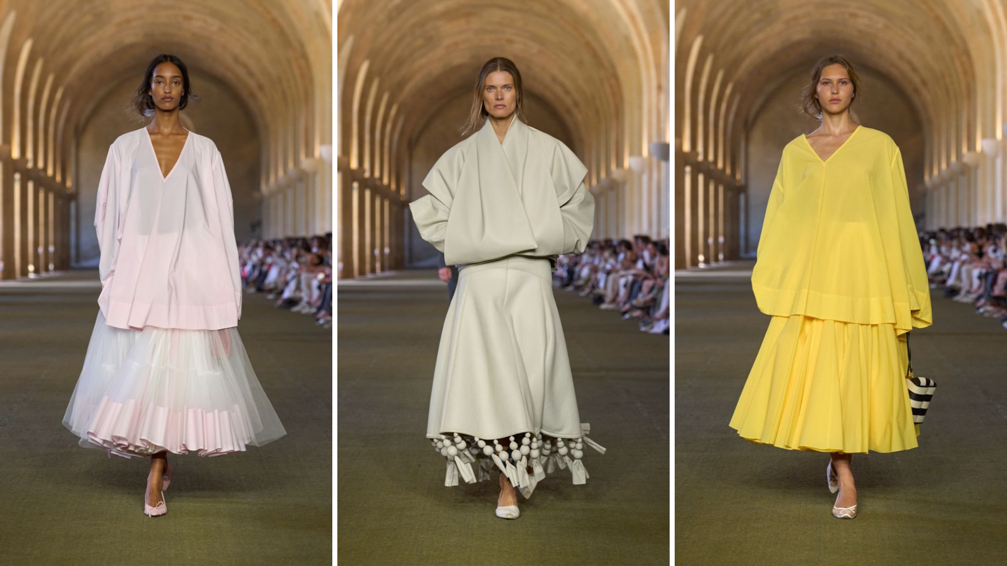 Jacquemus spring/summer26 runway trends voluminous skirts
