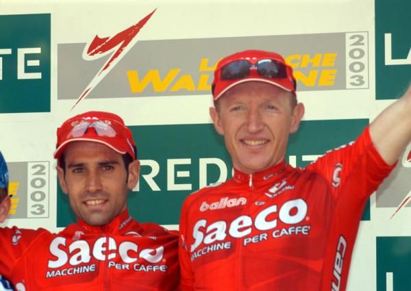 Aleksandr Sheffr finished third for Saeco in 2003