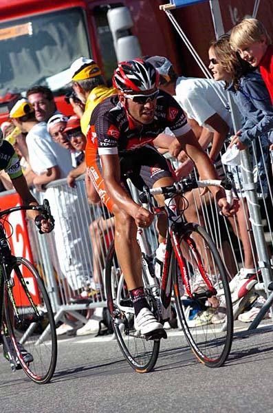Oscar Pereiro (Caisse d'Epargne) may not make it to the podium this year, but was solid and should be able to help Valverde.