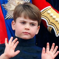 Prince Louis waving at King Charles's coronation