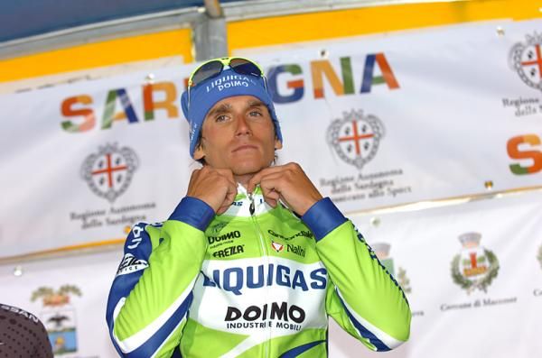 Stage winner Roman Kreuziger (Liquigas - Doimo) on the podium.