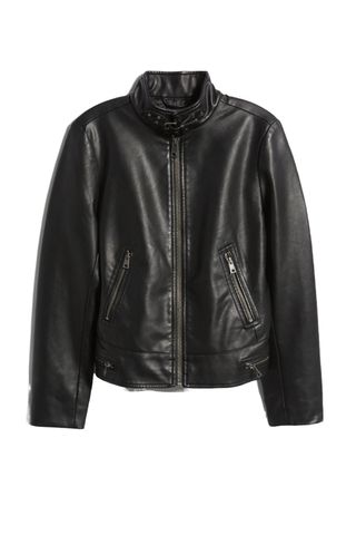 Women's Faux Leather Racer Jacket