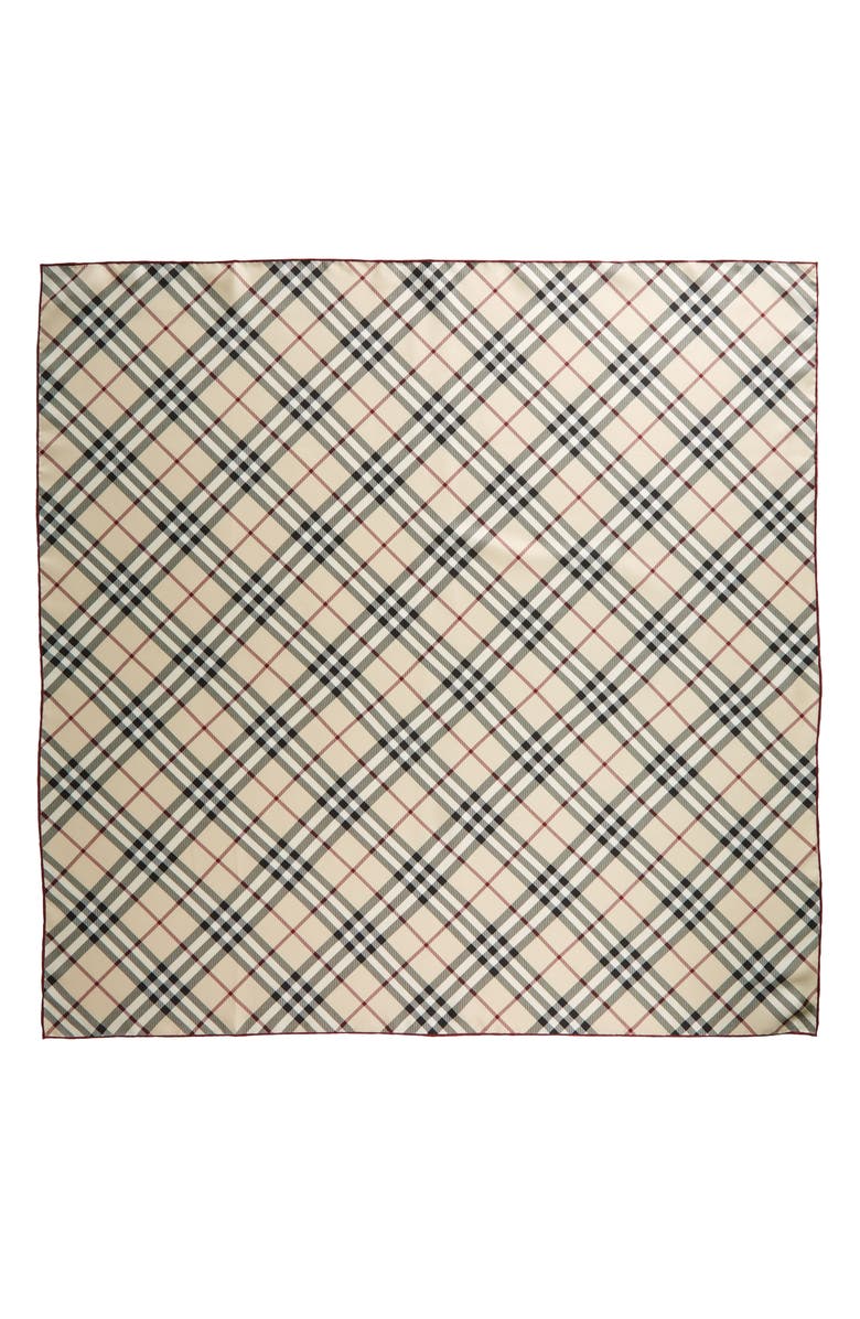 Check Silk Twill Scarf Scarf