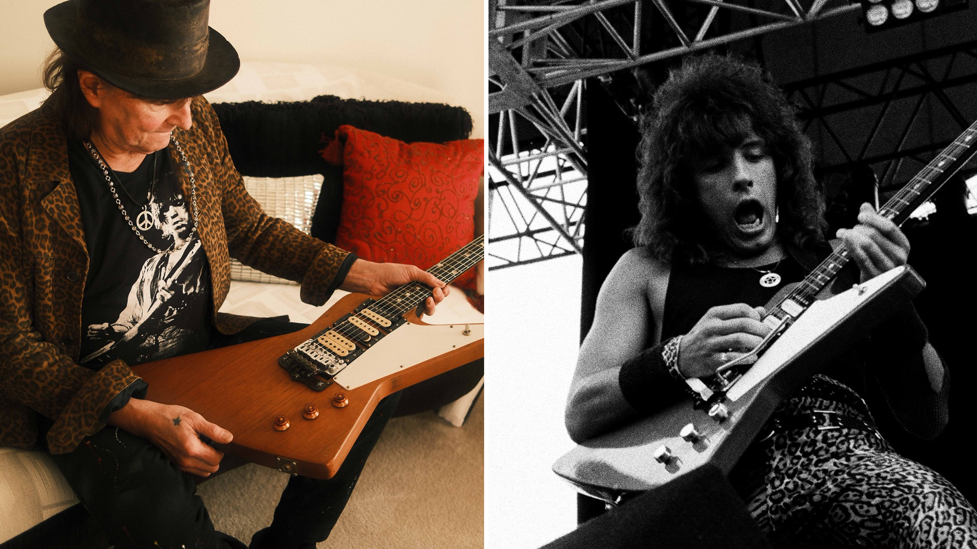 Richie Sambora with his 1976 Gibson Explorer