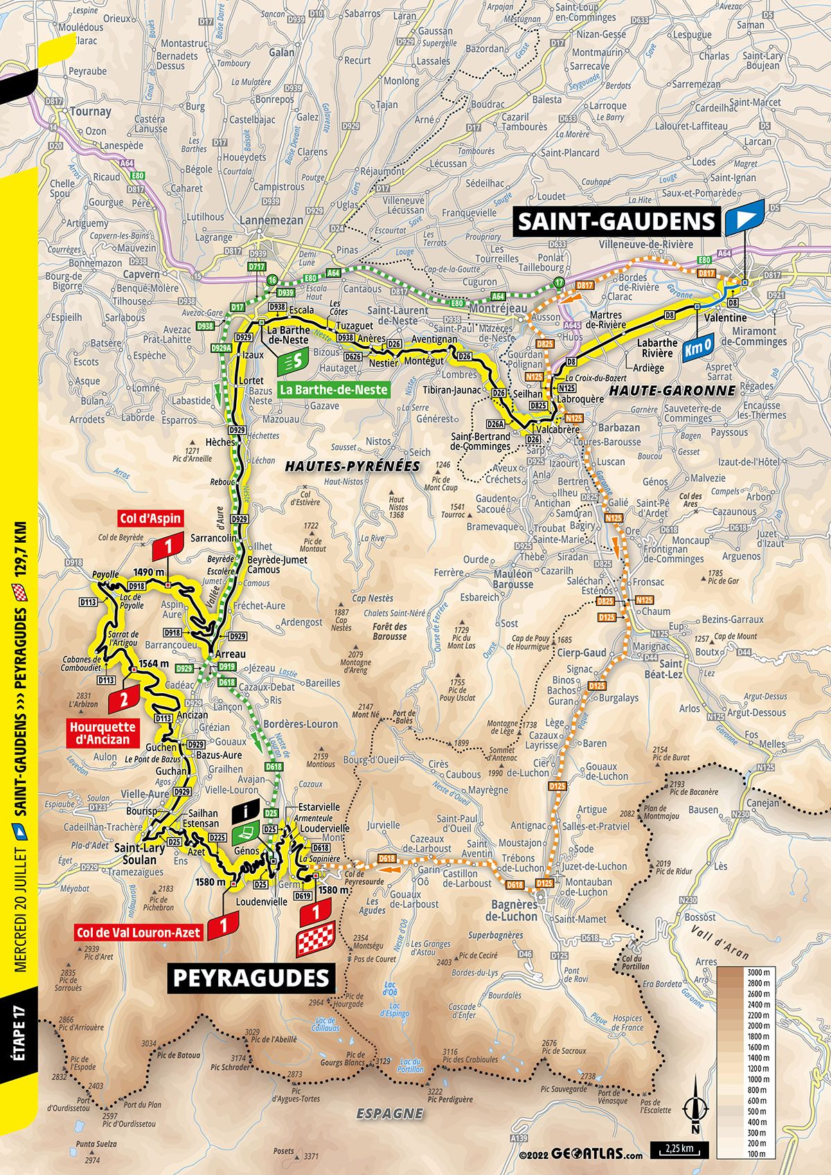 Maps and profiles of the 2022 Tour de France