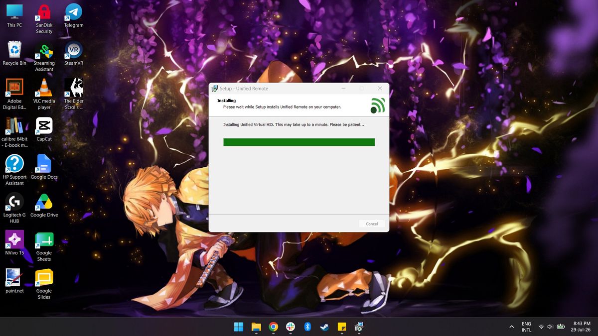 Unified Remote remote mouse app setup on Windows PC