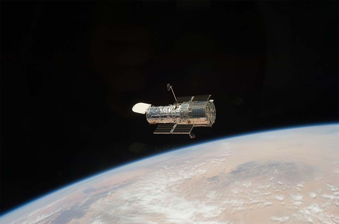 NASA&#039;s Hubble Space Telescope launched in 1990 and has been a crucial scientific instrument.