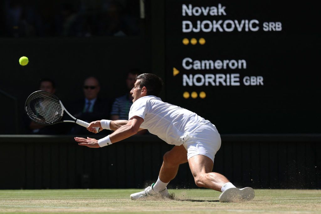 Novak Djokovic in 2022 Wimbledon men&#039;s semifinal