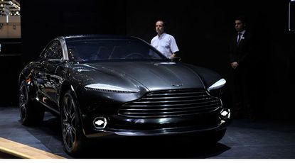 Aston Martin DBX prototype on display at the Geneva Motor Show