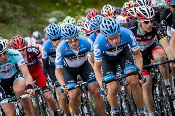Nathan Haas (Garmin-Barracuda), centre, in his first Amgen Tour of California