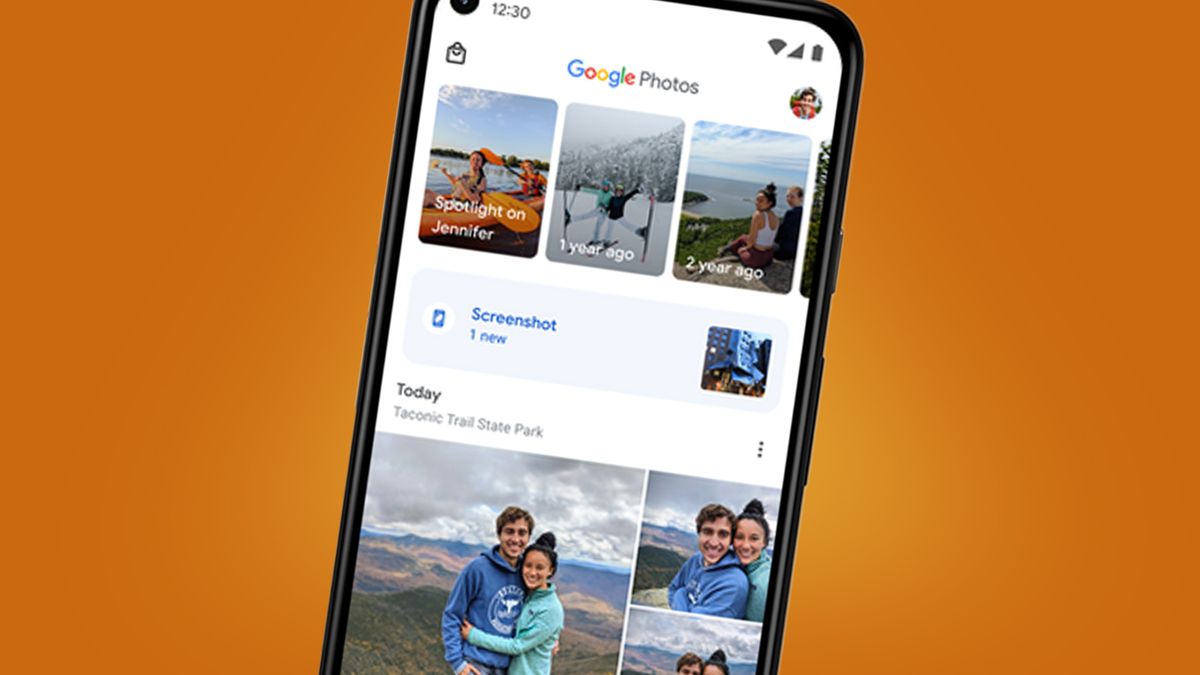 A smartphone screen showing the Google Photos app