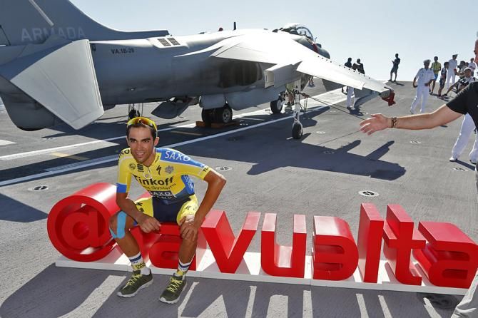 Alberto Contador (Tinkoff-Saxo) at the start in C&aacute;diz