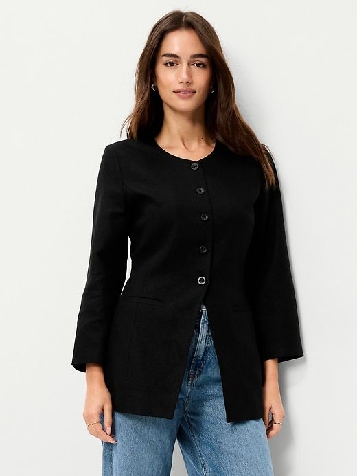 Fitted Long Blazer