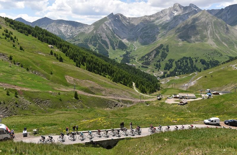 The early slpes of the Col d'Allos bathed in sunshine