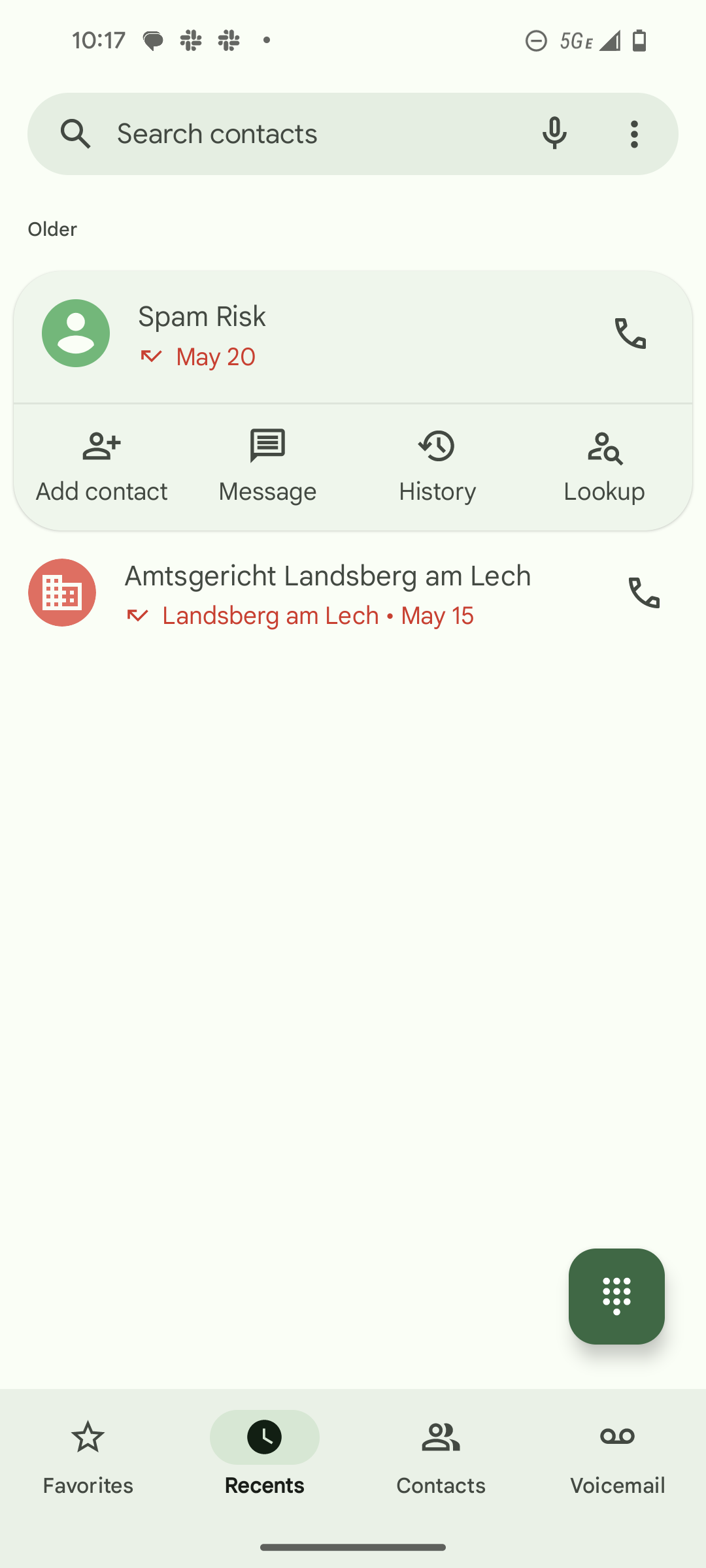 The new Lookup tool in Google Phone.