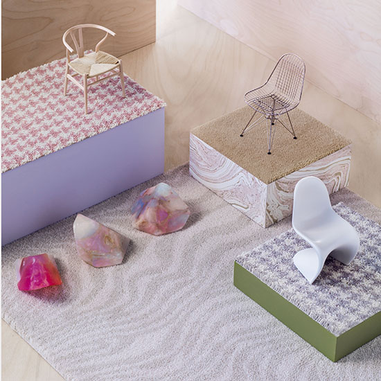 craft with patterned carpet and chairs