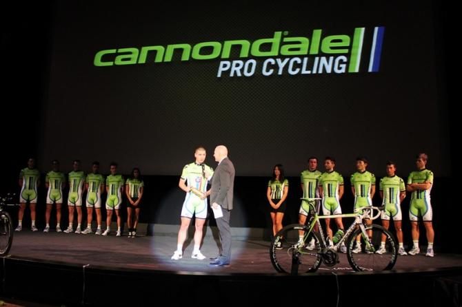Peter Sagan (Cannondale) on stage in Los Angeles