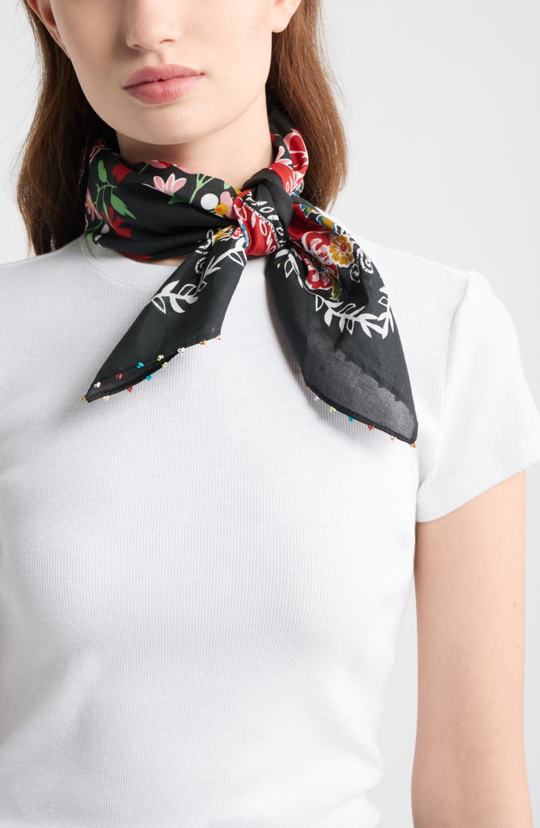 Beaded Cotton Bandana