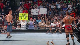 John Cena and Dave Batista in the Royal Rumble