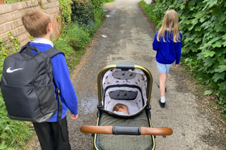 The Cosatto Wow 3 being tested on the school run