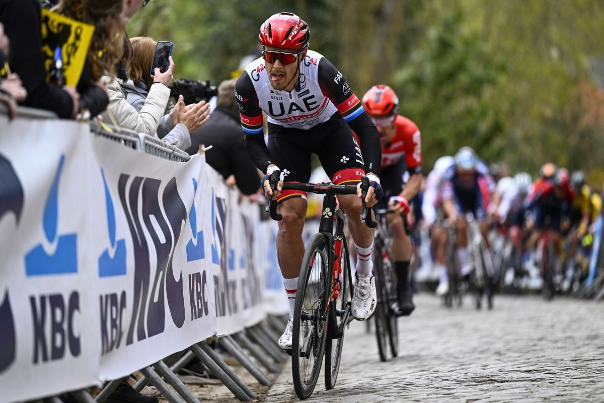Ronde van Vlaanderen 2022 - Tour of Flanders - 106th Edition - Antwerp - Oudenaarde 272,5 km - 03/04/2022 - Matteo Trentin (ITA - UAE Team Emirates) - photo Gregory Van Gansen/SprintCyclingAgency&Acirc;&copy;2022