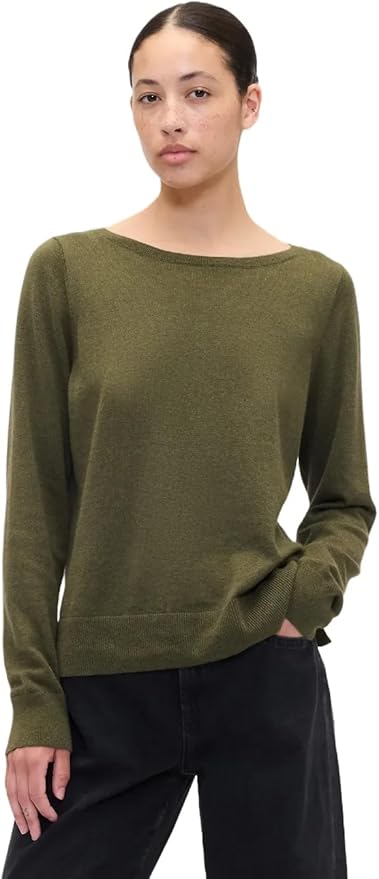 GAP, Gap Womens Boatneck Sweater New Army Green M