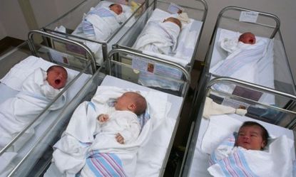 Newborns in a Connecticut hospital: The U.S.'s infant mortality rate ranks 41st and is worse than other countries including the Czech Republic, Malaysia, and Cuba.